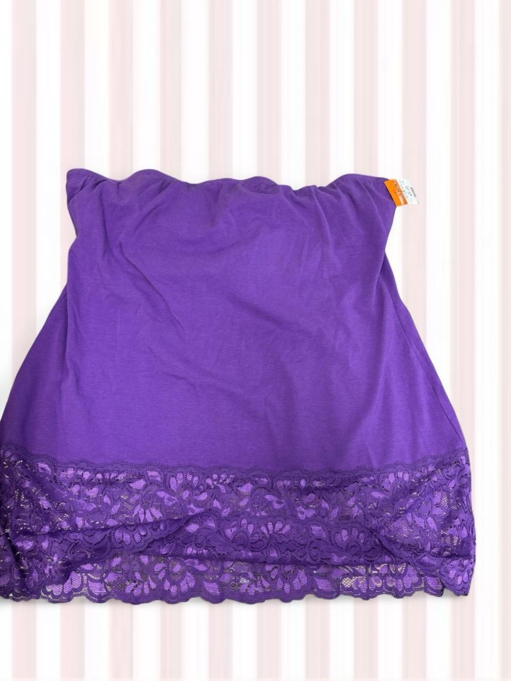 torrid Purple Lace-Trim Strapless Bandeau